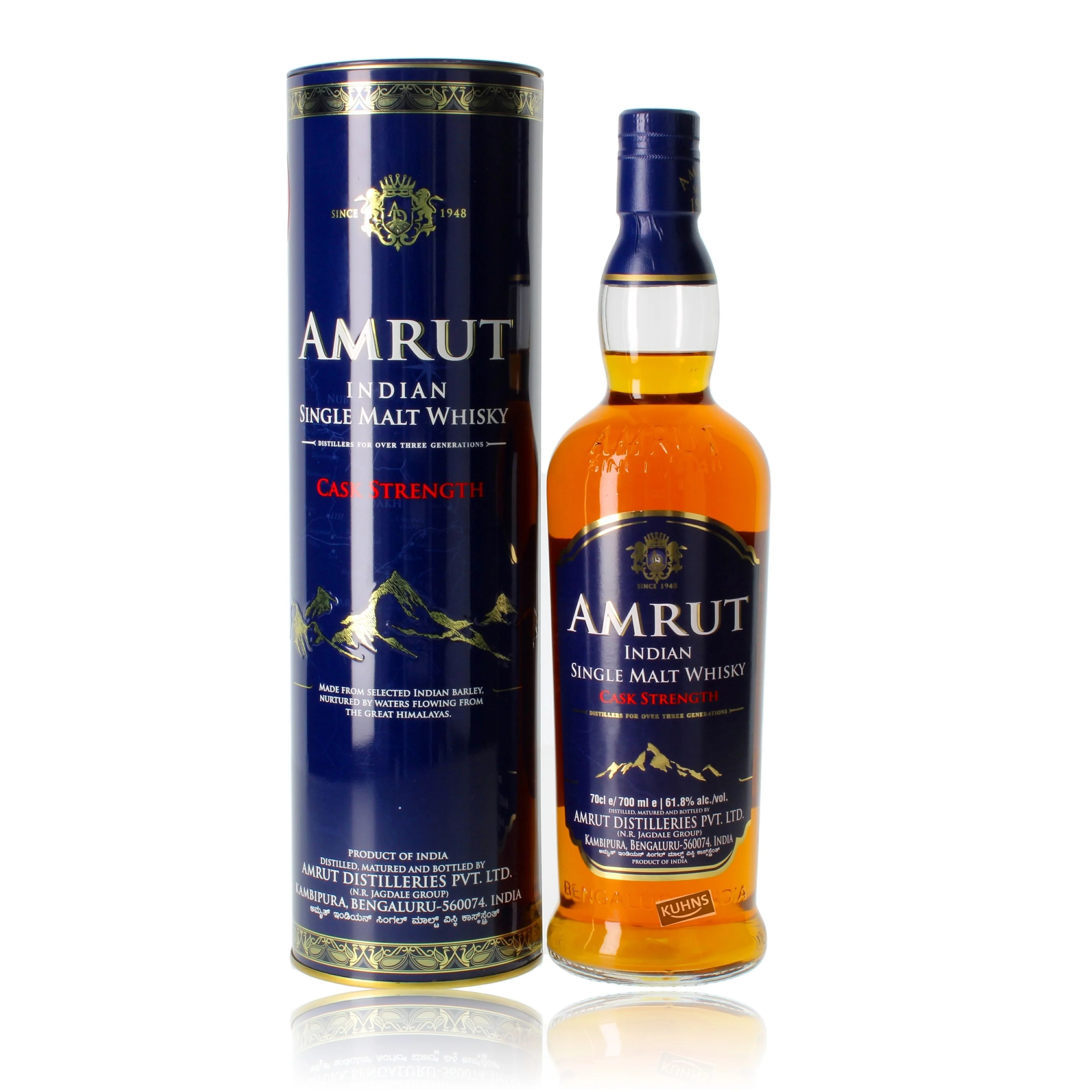 Amrut Cask Strength Indian Whisky 0,7l, alc. 61,8 Vol.-%
