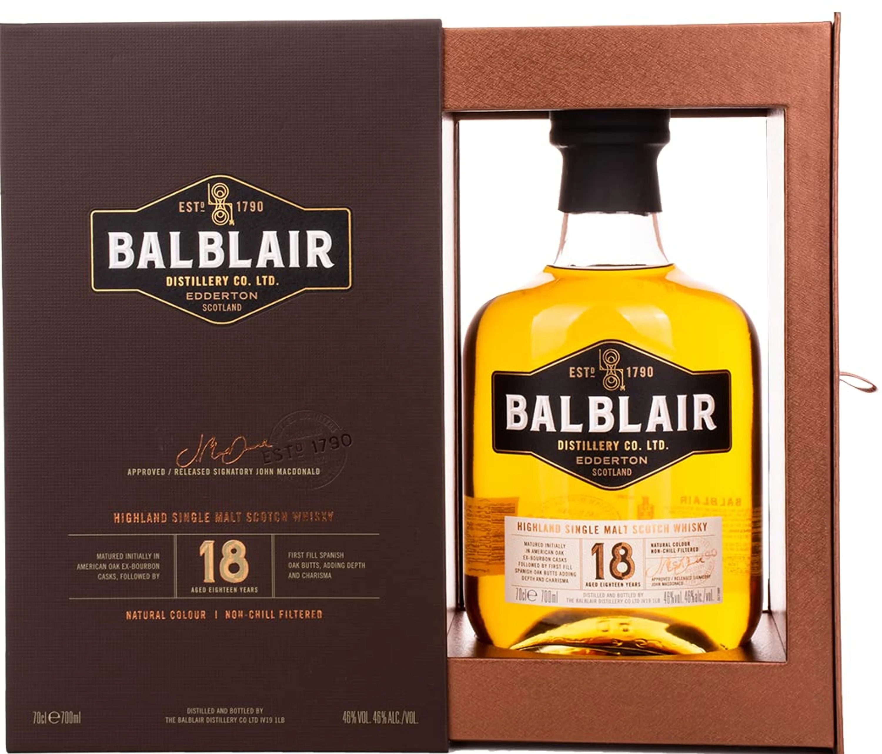 Balblair 18 Jahre 0,7l, alc. 46 Vol.-%